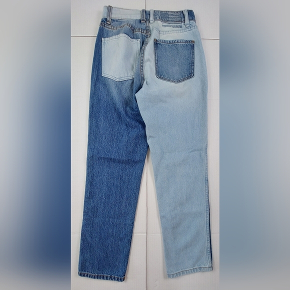 Revice Jeans Womens Size 27 (25x26.5) Denim Two Tone Blue 5 Pocket Button Fly - Picture 2 of 10